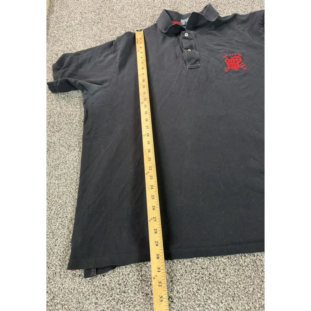 Polo Ralph Lauren Short Sleeve Rugby Polo Shirt Men's Size 3XLT Black